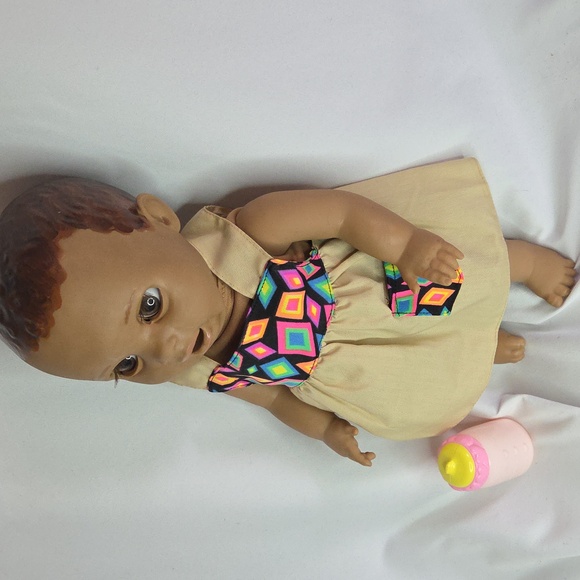 Luvabella Newborn Baby Doll With Bottle Good Used Working...